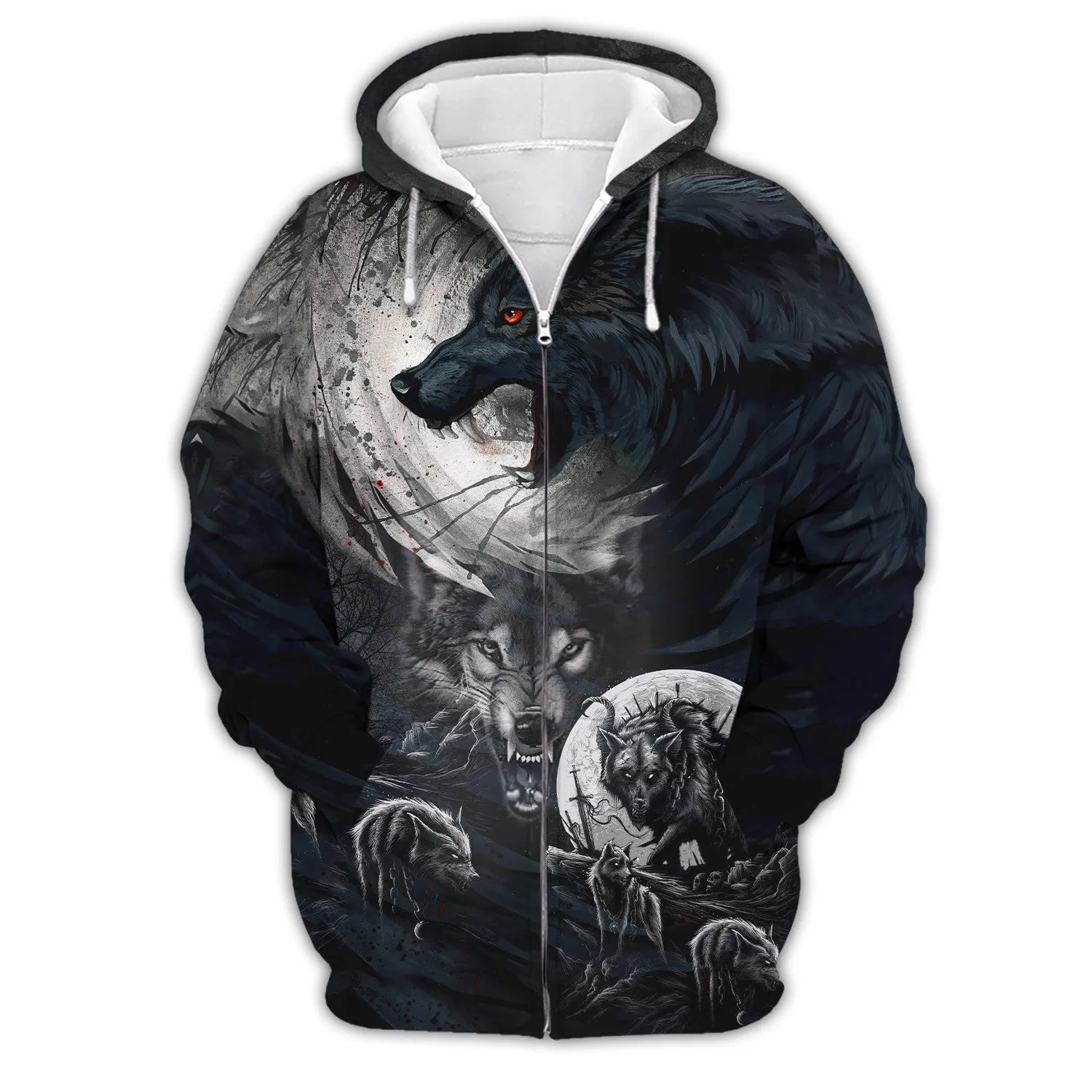 Wolf Tattoo 3D All Print Shirts Mythical Wolves