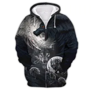 Wolf Tattoo 3D All Print Shirts Mythical Wolves
