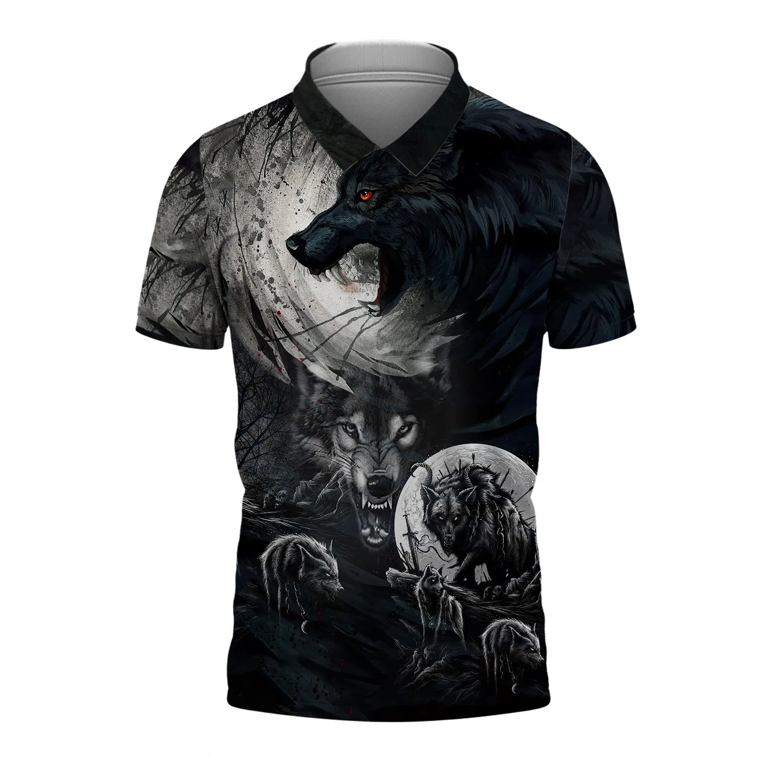 Wolf Tattoo 3D All Print Shirts Mythical Wolves