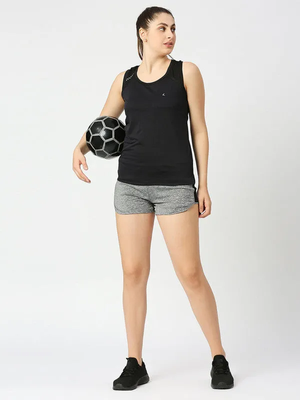 Women Grey Solid Shorts-FOXY SHORTS-SL-GR