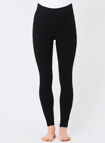 Women's Black Ripe maternity organic Maternity & Post Natal Cotton leggings