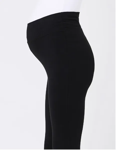 Women's Black Ripe maternity organic Maternity & Post Natal Cotton leggings