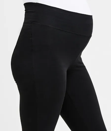Women's Black Ripe maternity organic Maternity & Post Natal Cotton leggings