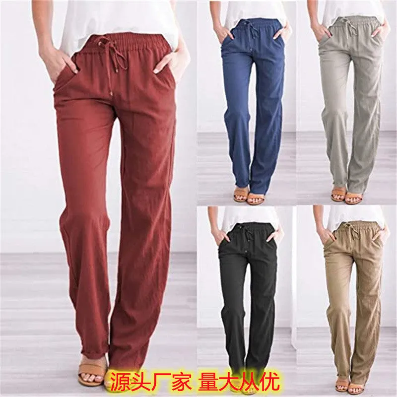 Women's Loose Fitting Casual Earth Toned Pants