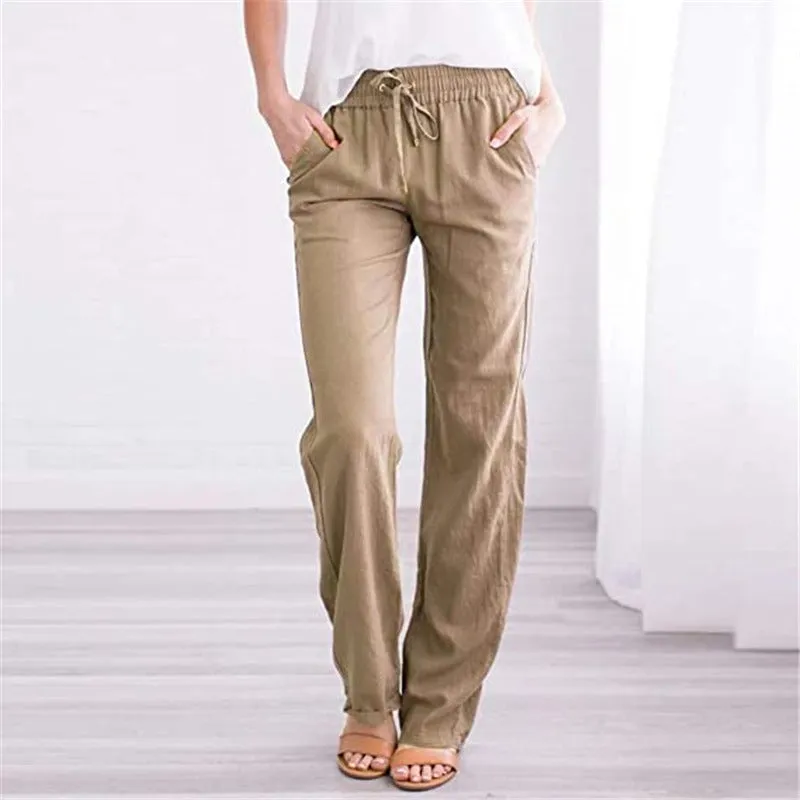 Women's Loose Fitting Casual Earth Toned Pants
