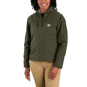 Women's Sherpa Lined Jacket - Loose Fit - Washed Duck - 3 Warmest Rating