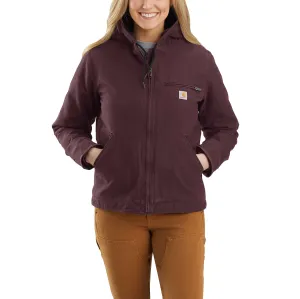 Women's Sherpa Lined Jacket - Loose Fit - Washed Duck - 3 Warmest Rating