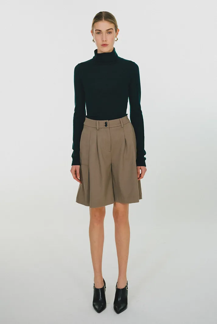Wool Culotte Shorts