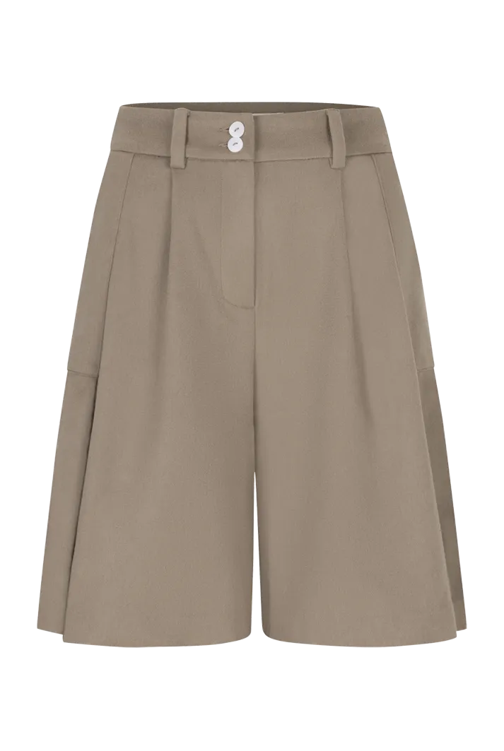 Wool Culotte Shorts
