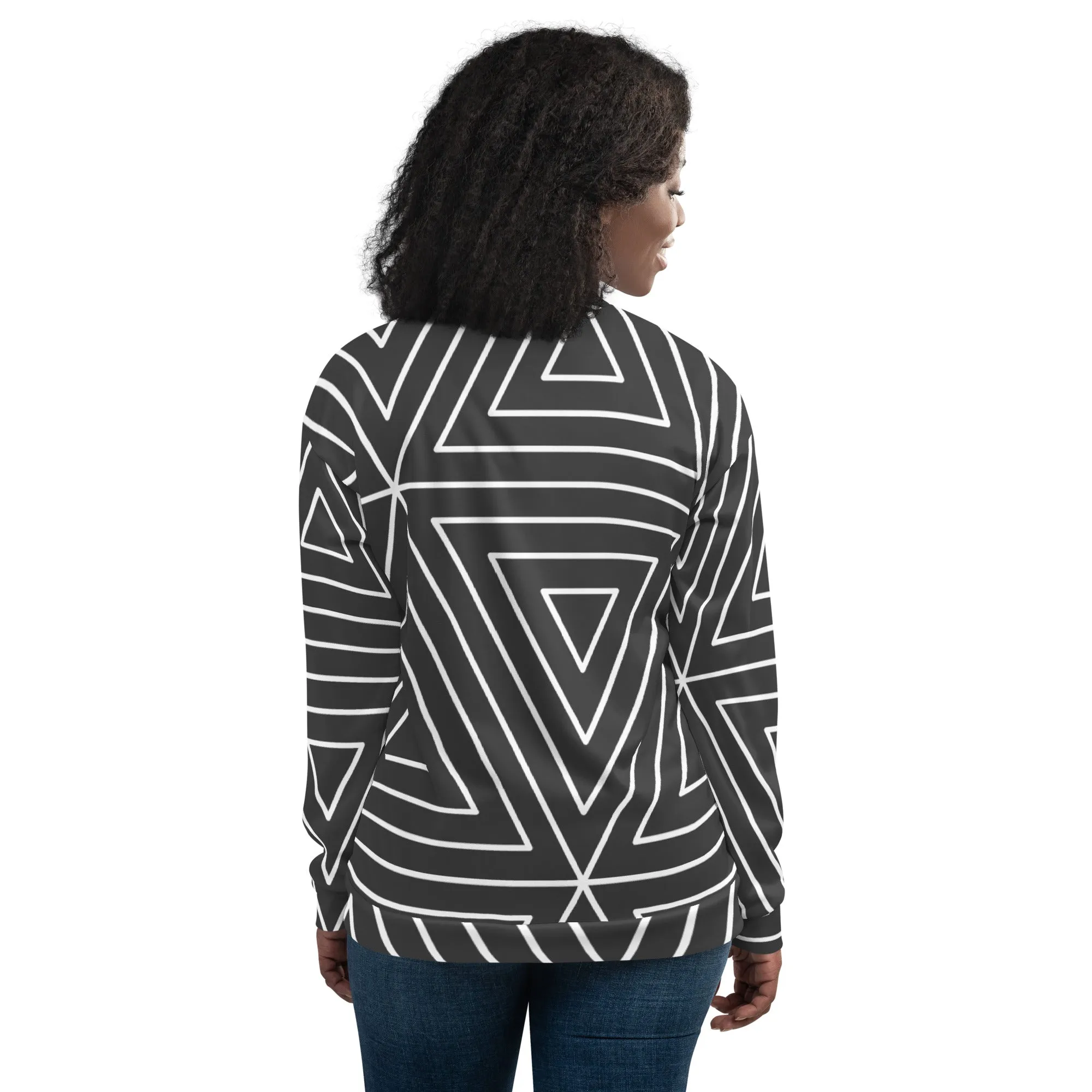 XCLUSIF POETIX BLACK TRIANGLE Unisex Bomber Jacket
