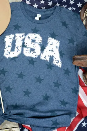 Youth Distressed USA Unisex Five Star Tee