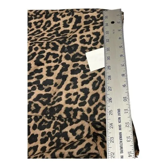 Zara Women’s XS Leopard Skort Waist Tie Animal Print Shorts Neutral Tan Classic